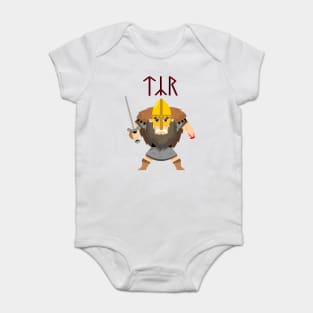 Tyr in Runes Baby Bodysuit